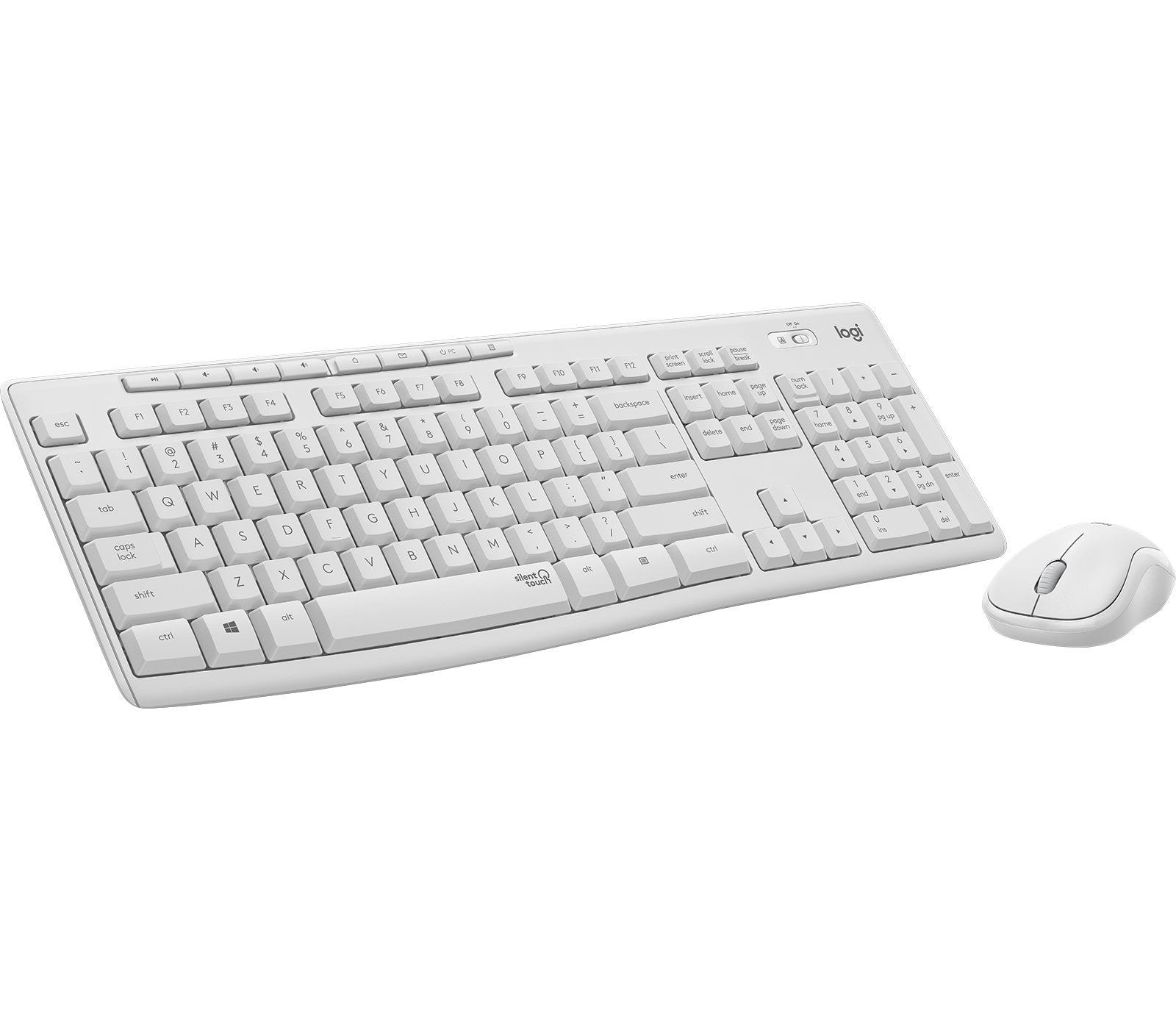 Logitech Mk295 Silent Juego De Teclado Y Ratón Inalámbrico 2.4 Ghz Qwerty Inglés Blanco Apagado