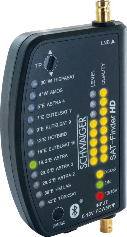 Schwaiger Digitaler Sat-Finder Hd Bluetooth Eigene App