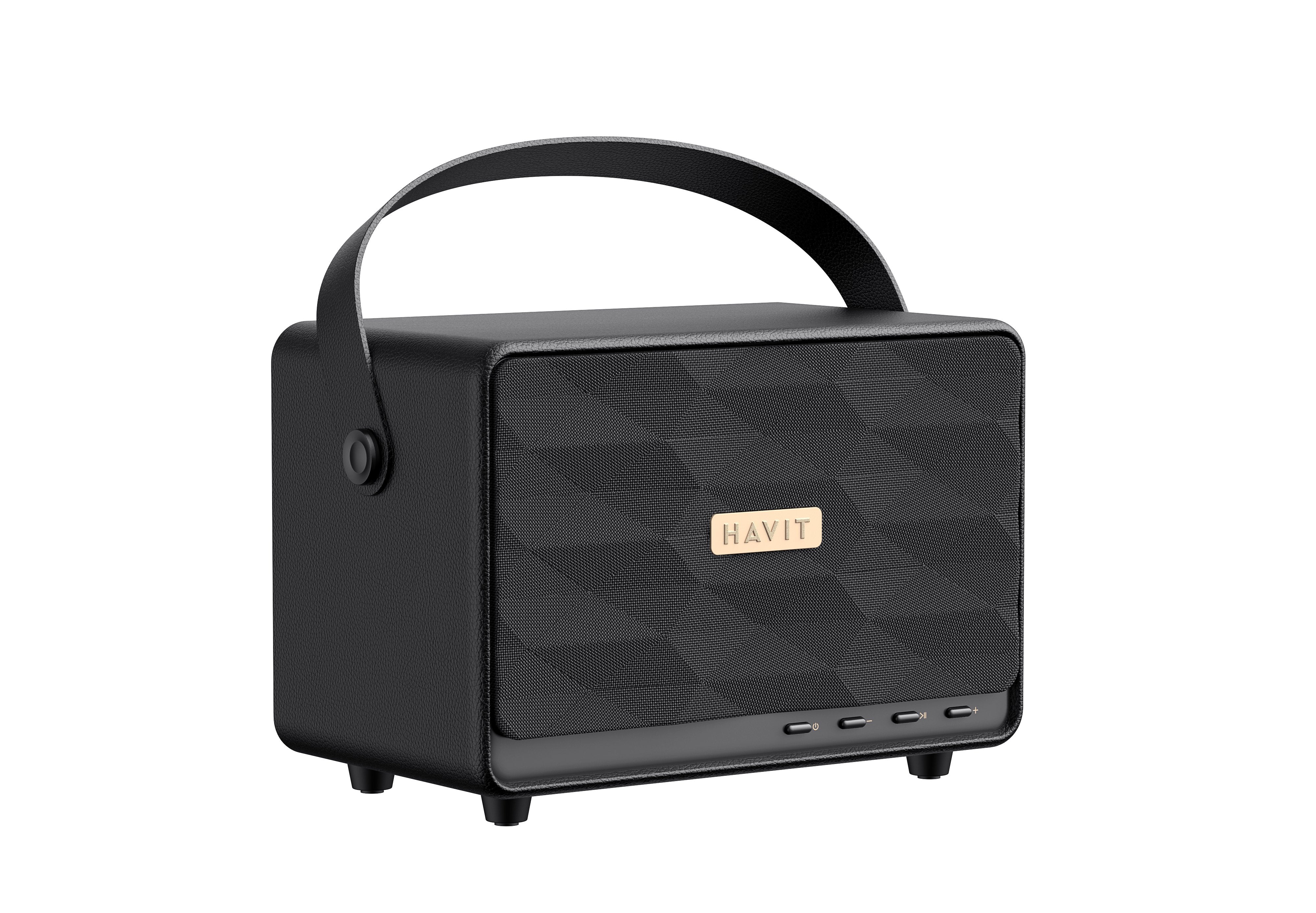 Altavoz  Havit Bluetooth Retro, Sk907bt, 30 W, Batería 25 Horas, Tws, Usb/Tf/Aux, 198 X 127.5 X 148 Mm