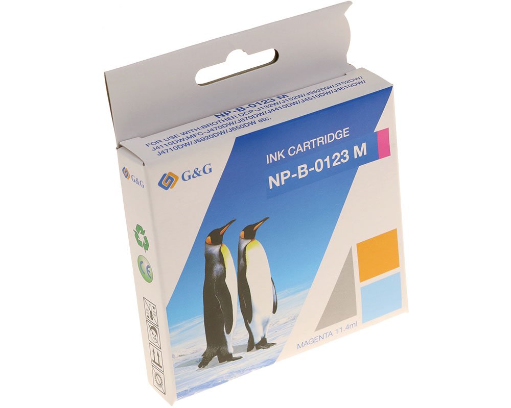 G&G Tintencartucho Compatible Con Brother Lc-123m Magenta