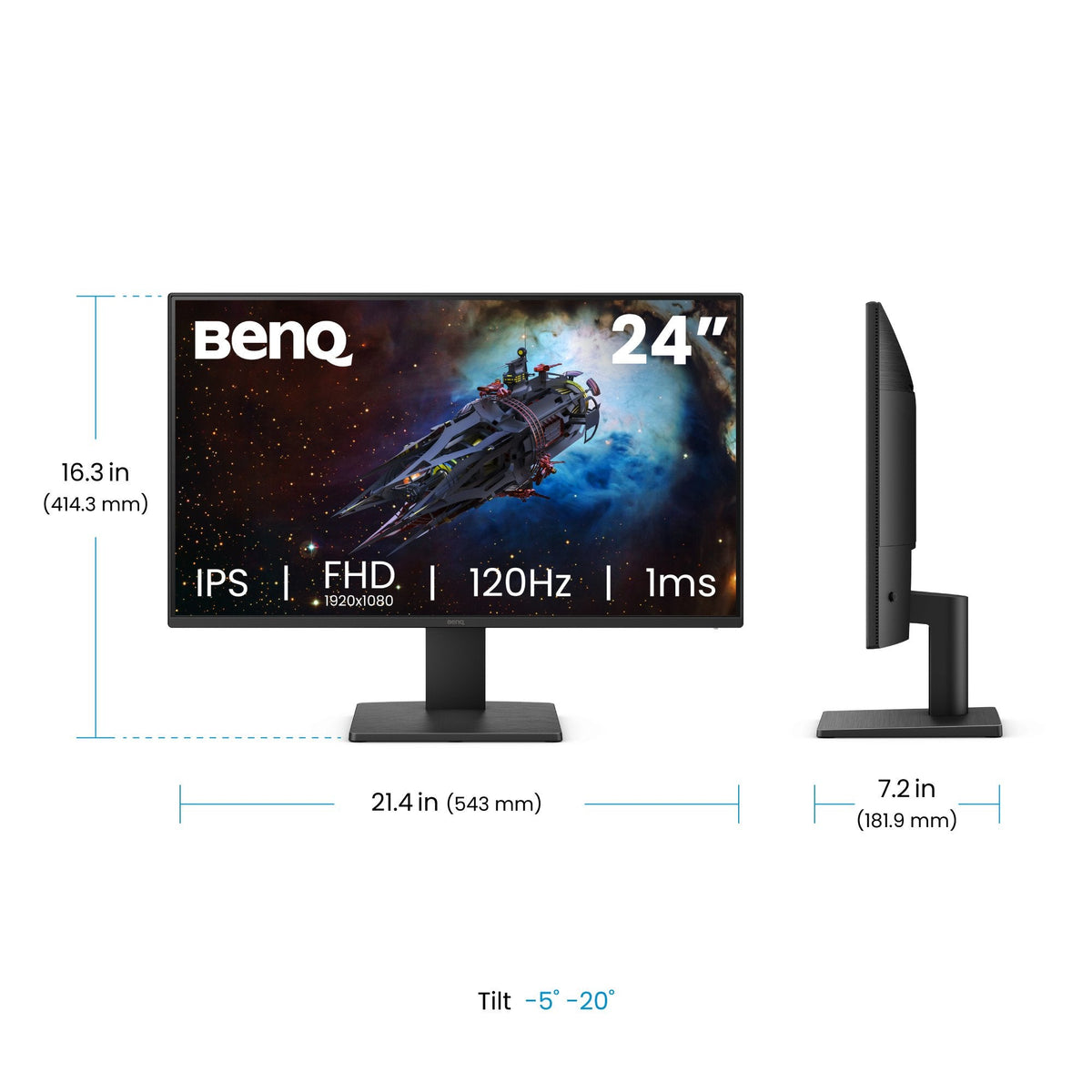 Monitor 24 Pulgadas Gw2491p Ips 4ms/120hz/1080p/Hdmi