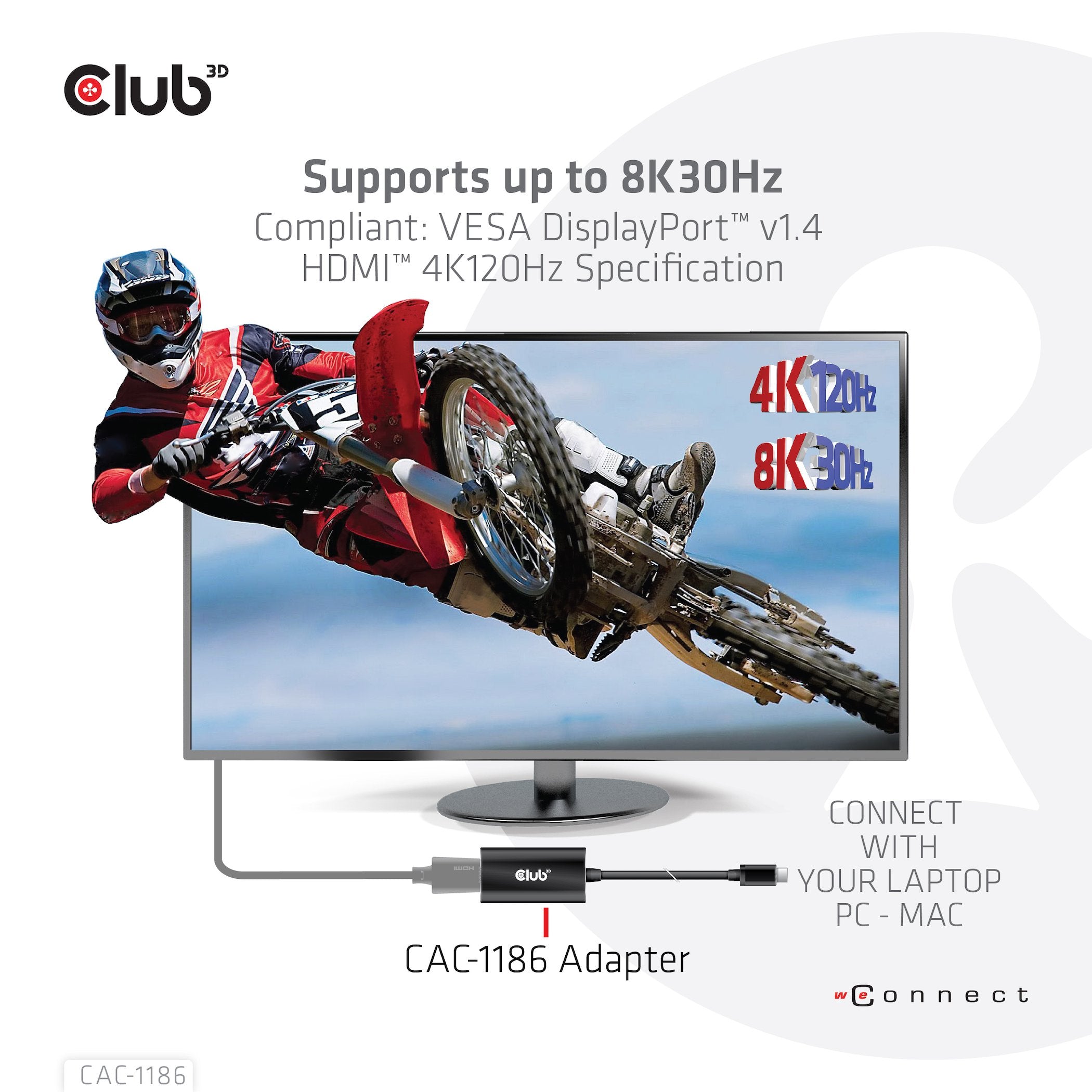 Adaptador Club3d Minidisplayport -> Hdmi 2.1 Hdr 4k120hz Retail Activo