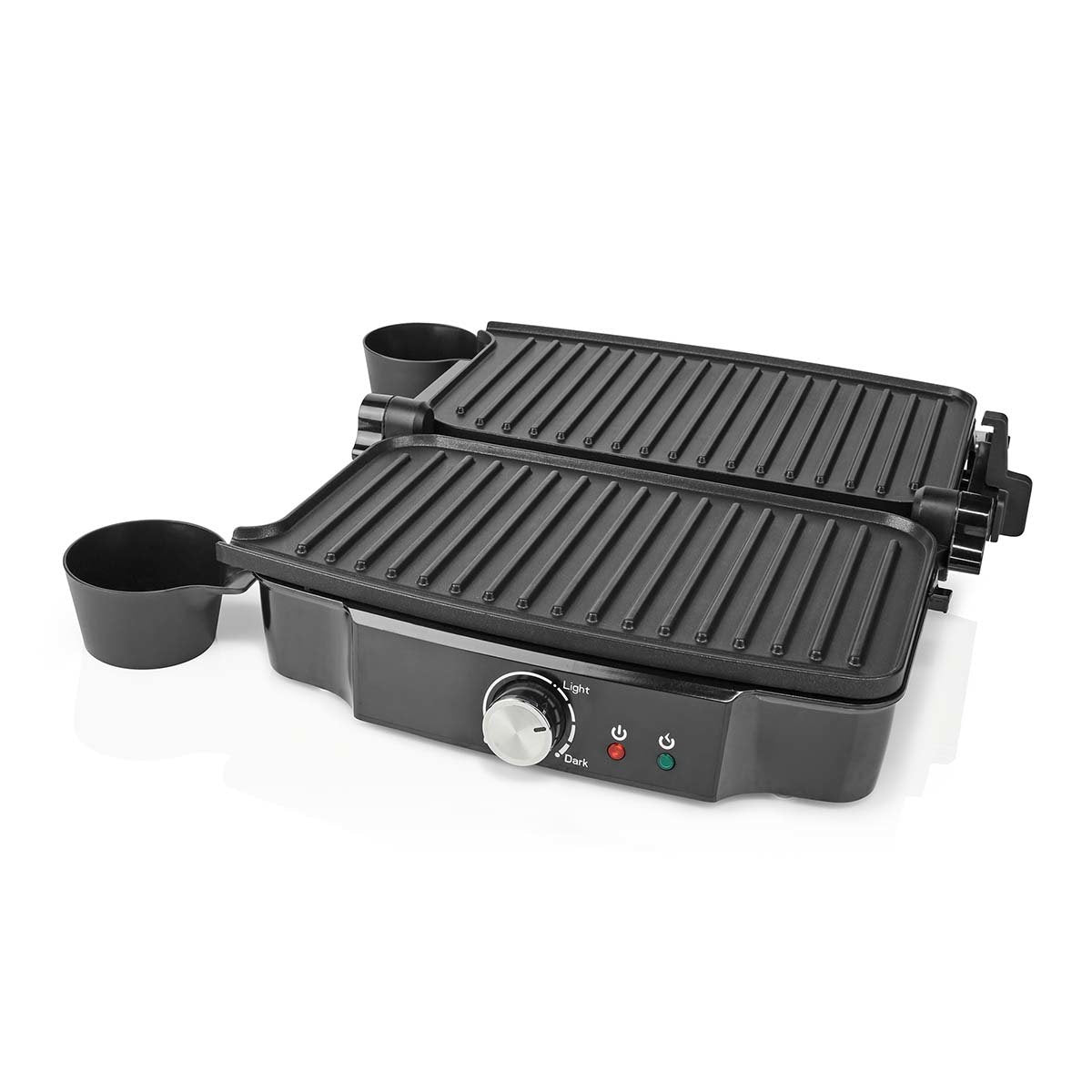Nedis Parrilla De Contacto 1500 W Control De Temperatura Ajustable Acero Inoxidable / Plastico