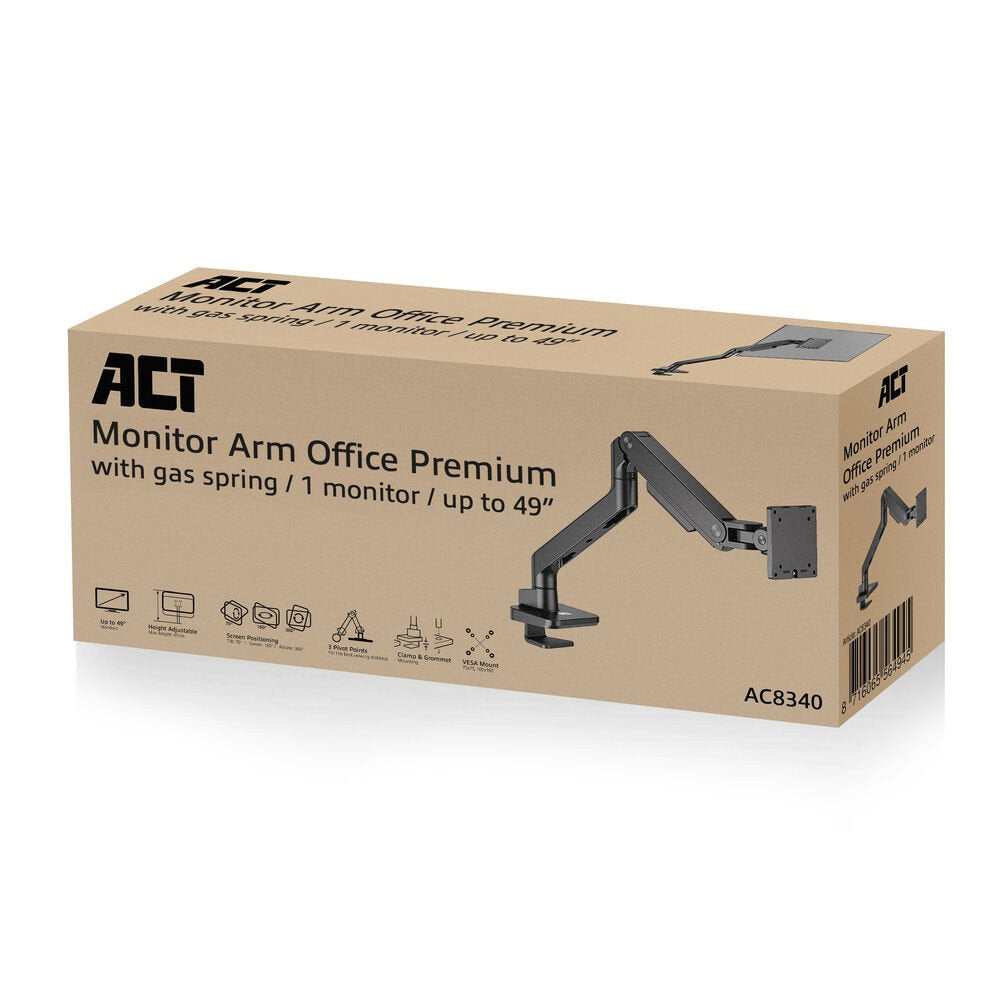 Soporte Mesa Act Connectivity Hasta 49 " Vesa 100x100mm Max 20kg