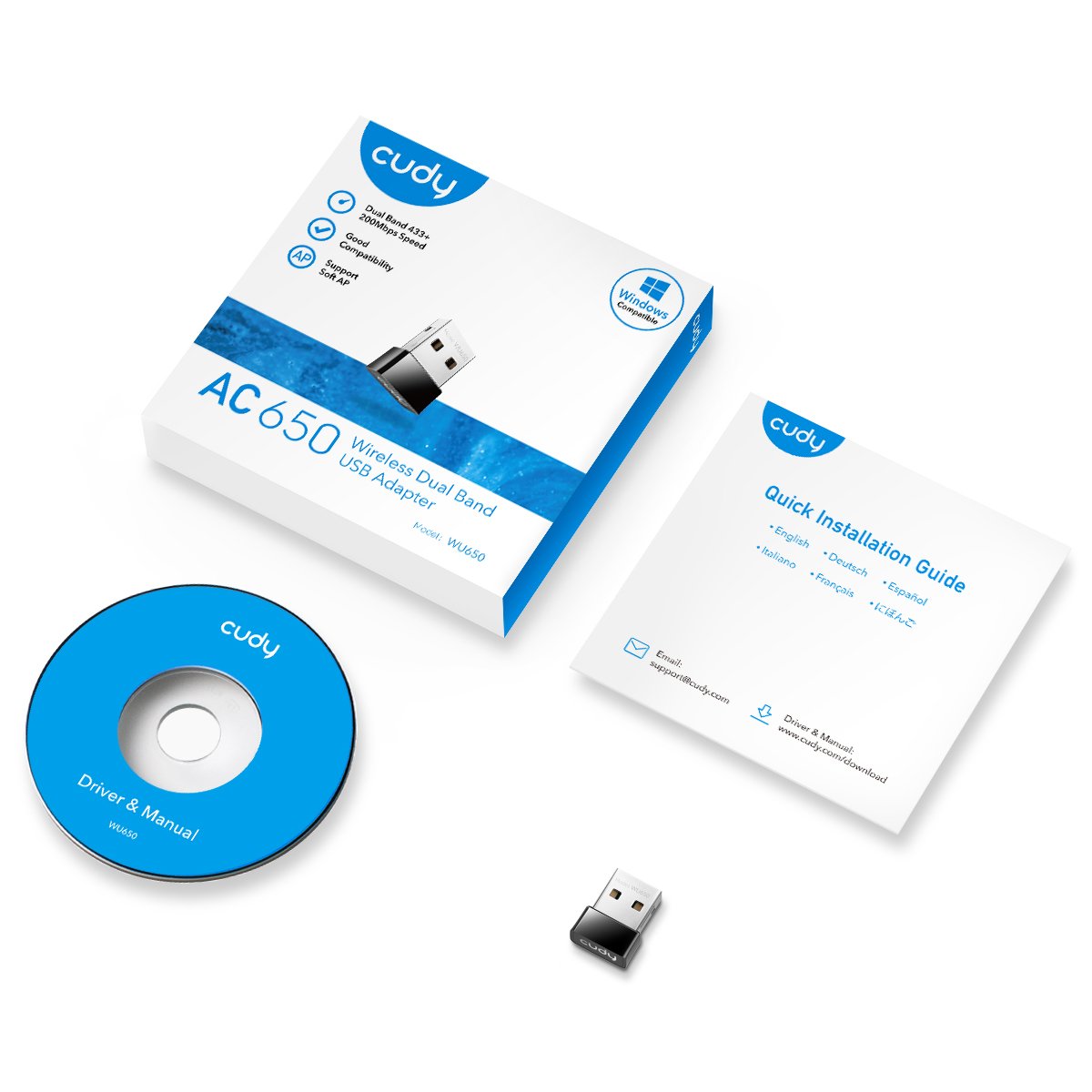 EAN 6971690790851 - Cudy WU650 adaptador y tarjeta de red WLAN 433 Mbit/s imagen 4