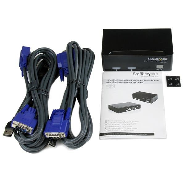 Startech Conmutador Switch Profesional Kvm 2 Puert