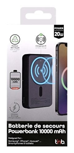 EAN 3303170117514 - T'nB PBUMAG10 batería externa 10000 mAh Cargador inalámbrico Gris imagen 9