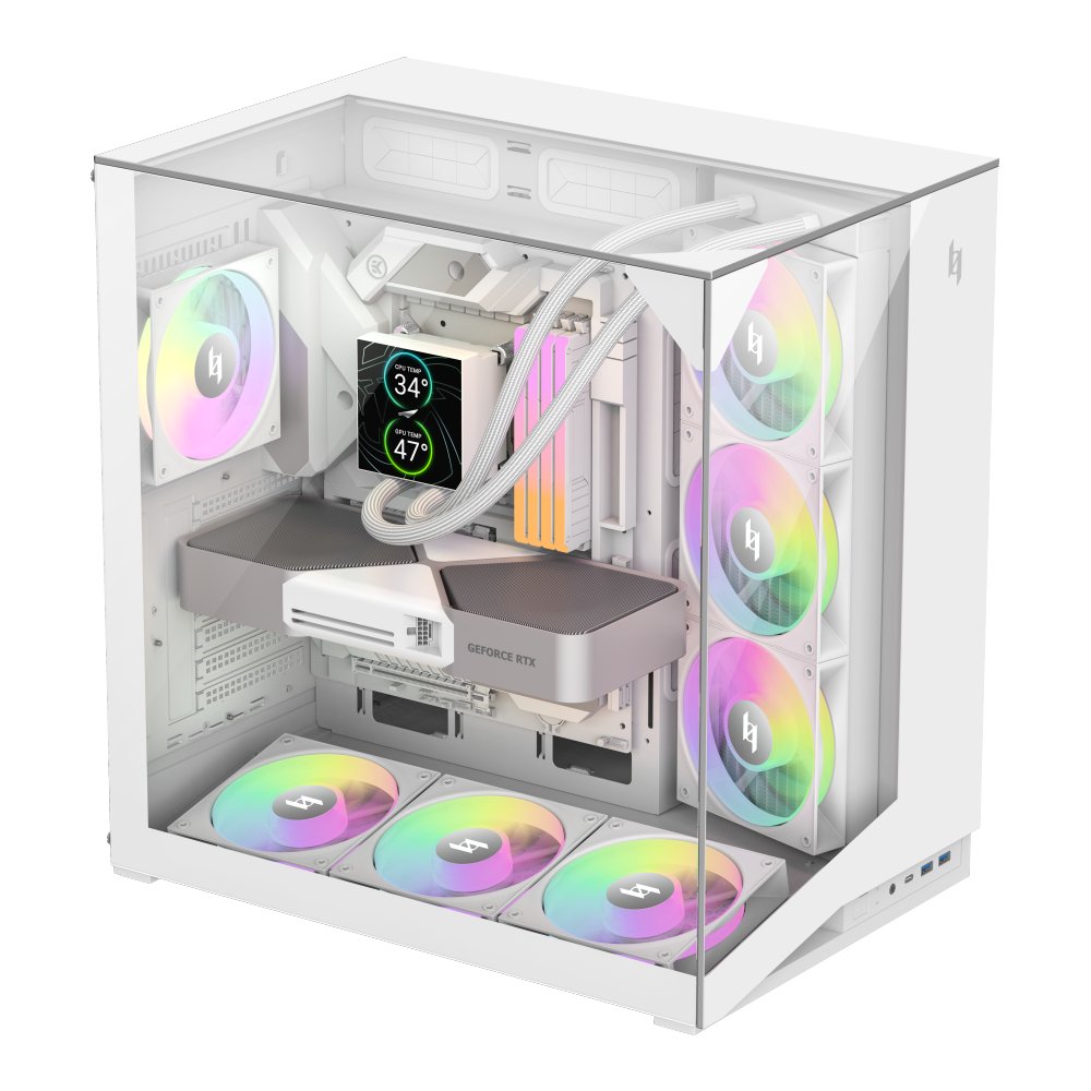 EAN 6931858712248 - GameMax NEX C56 VC WH carcasa de ordenador Midi Tower Blanco imagen 4