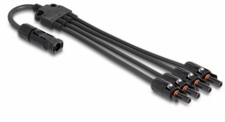 Delock Dl4 Solar Splitter Cable 1x Mecker > 4x Hchse 50cm Negro