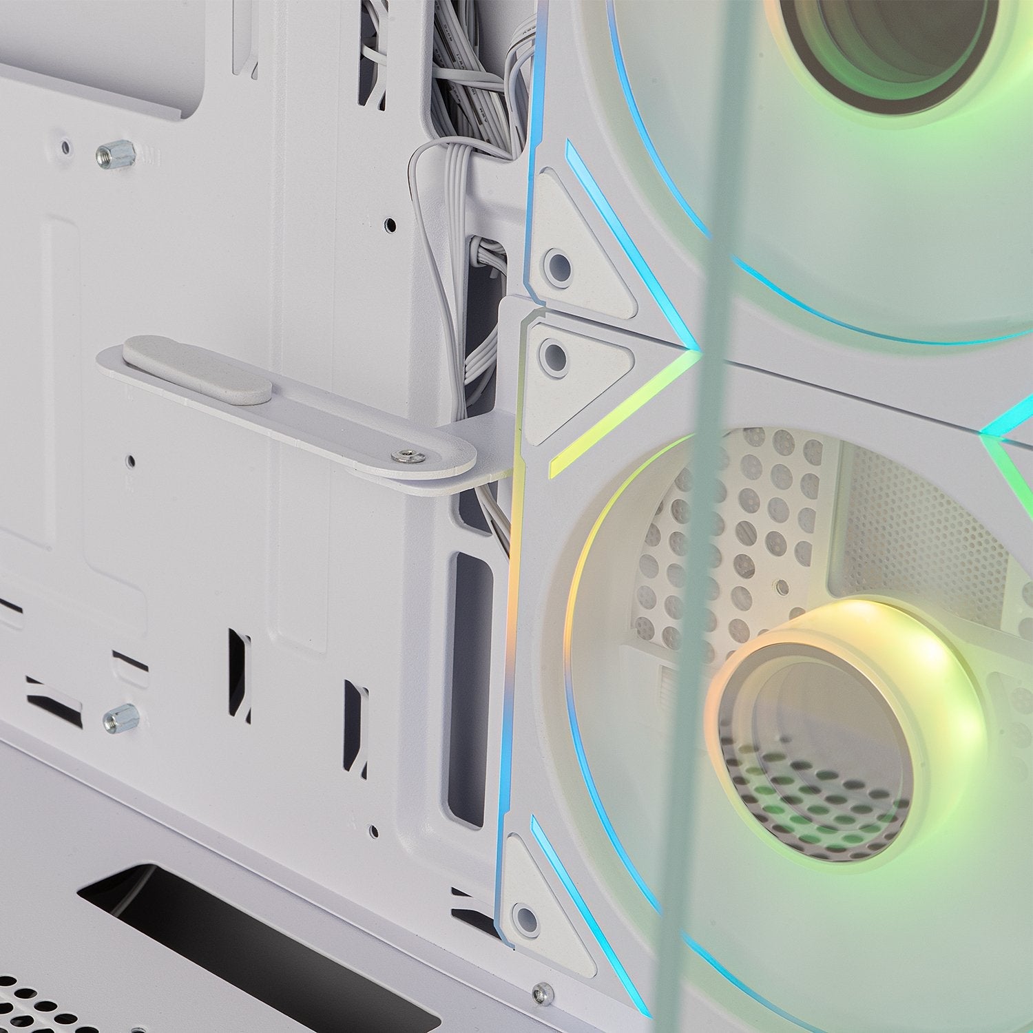 Caja Nox Semitorre Frameless Hummer Signal Argb Blanca Usb Type C