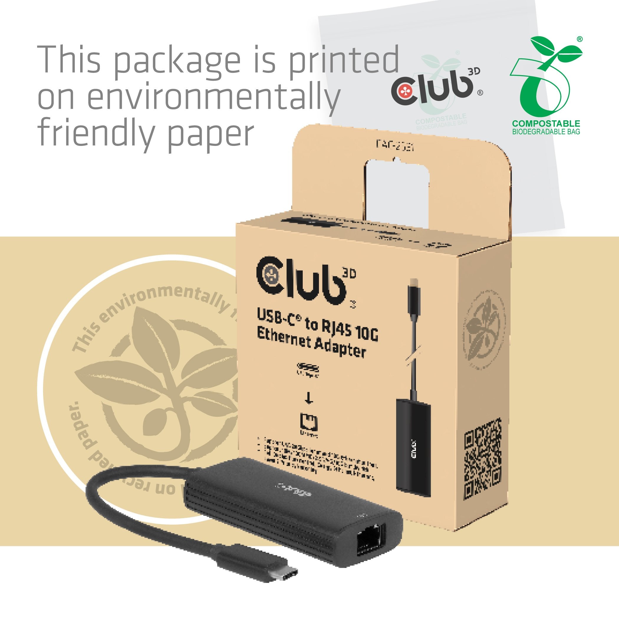 Club3d Adaptador Usb-C > Rj45 10gbps M H Retail