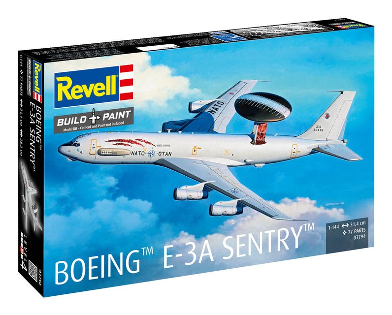 EAN 4009803037943 - Revell Boeing E-3A Sentry Aeronave Kit de montaje 1:144 imagen 2
