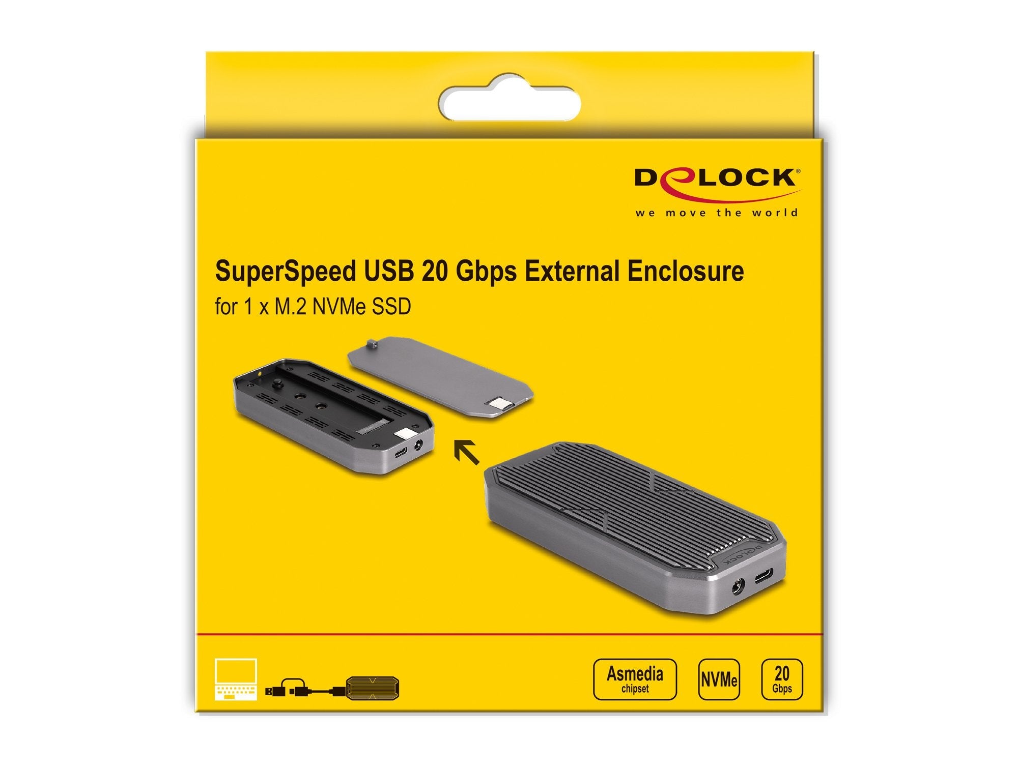 Delock 42015 Caja Externa Para Ssd Gris M.2