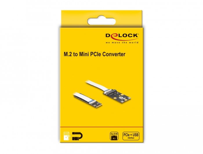 Konverter M.2 Key B+M Stecker Zu 1 X Mini Pcie Slot Half Size   Full Size Mit Flexiblem Cable
