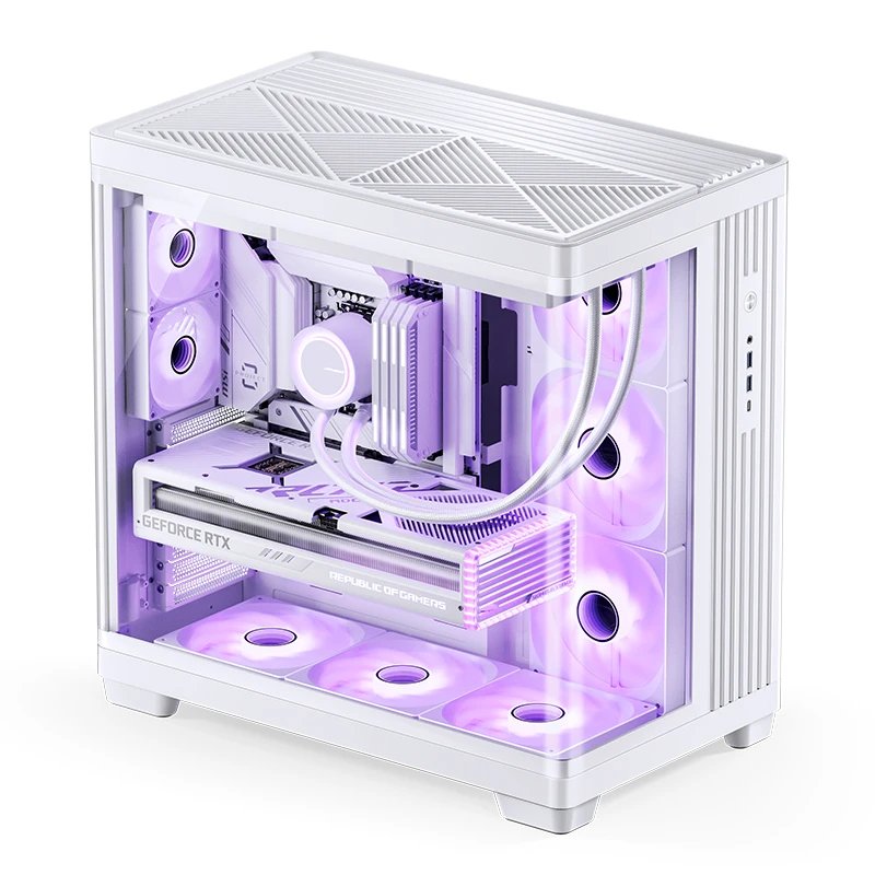 Jonsbo Tk-4 Carcasa, Midi-Tower, Atx, Tempered Glass - Blanco