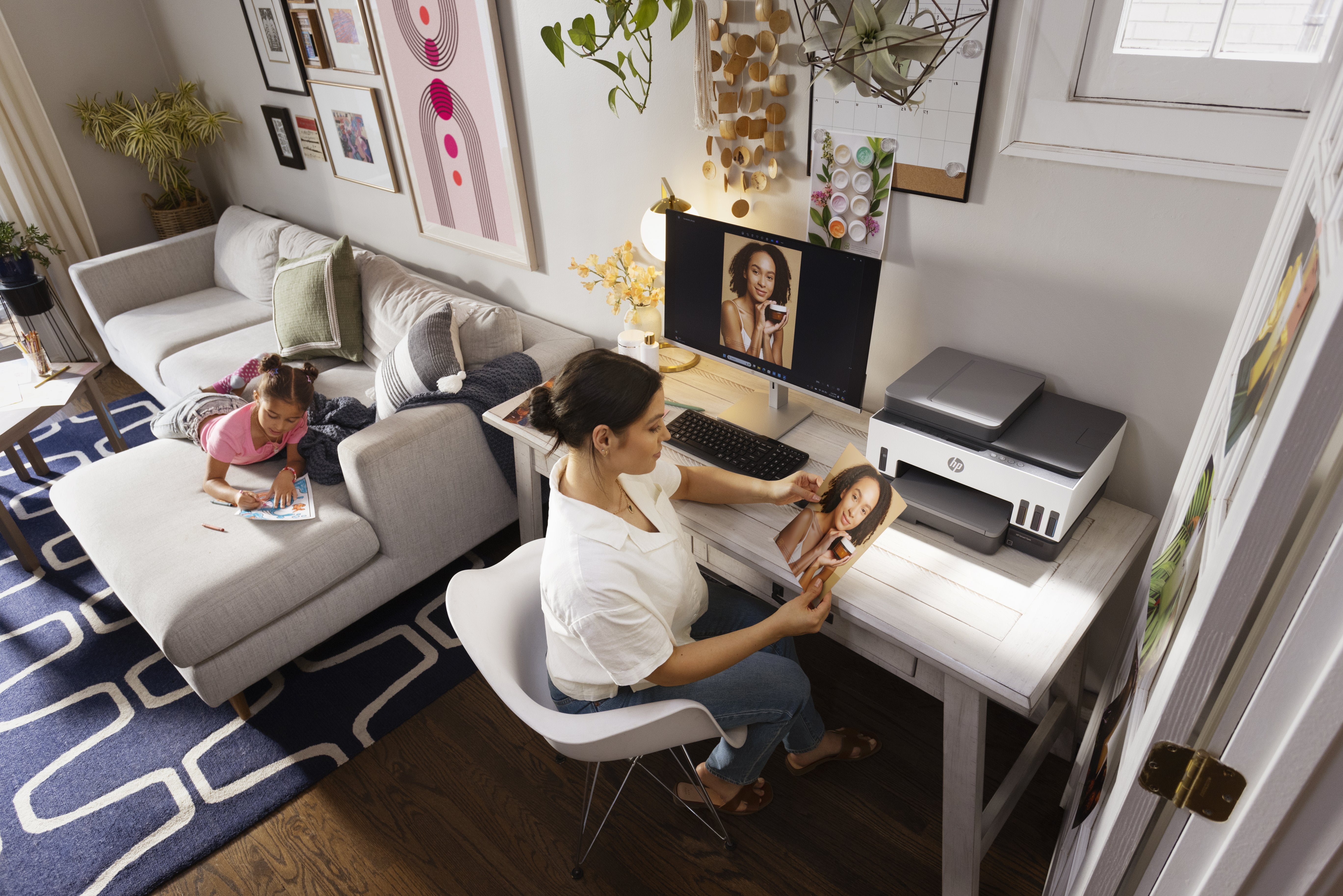 Multifunción Recargable Hp Smart Tank 7306 Wifi  Dúplex  Blanca