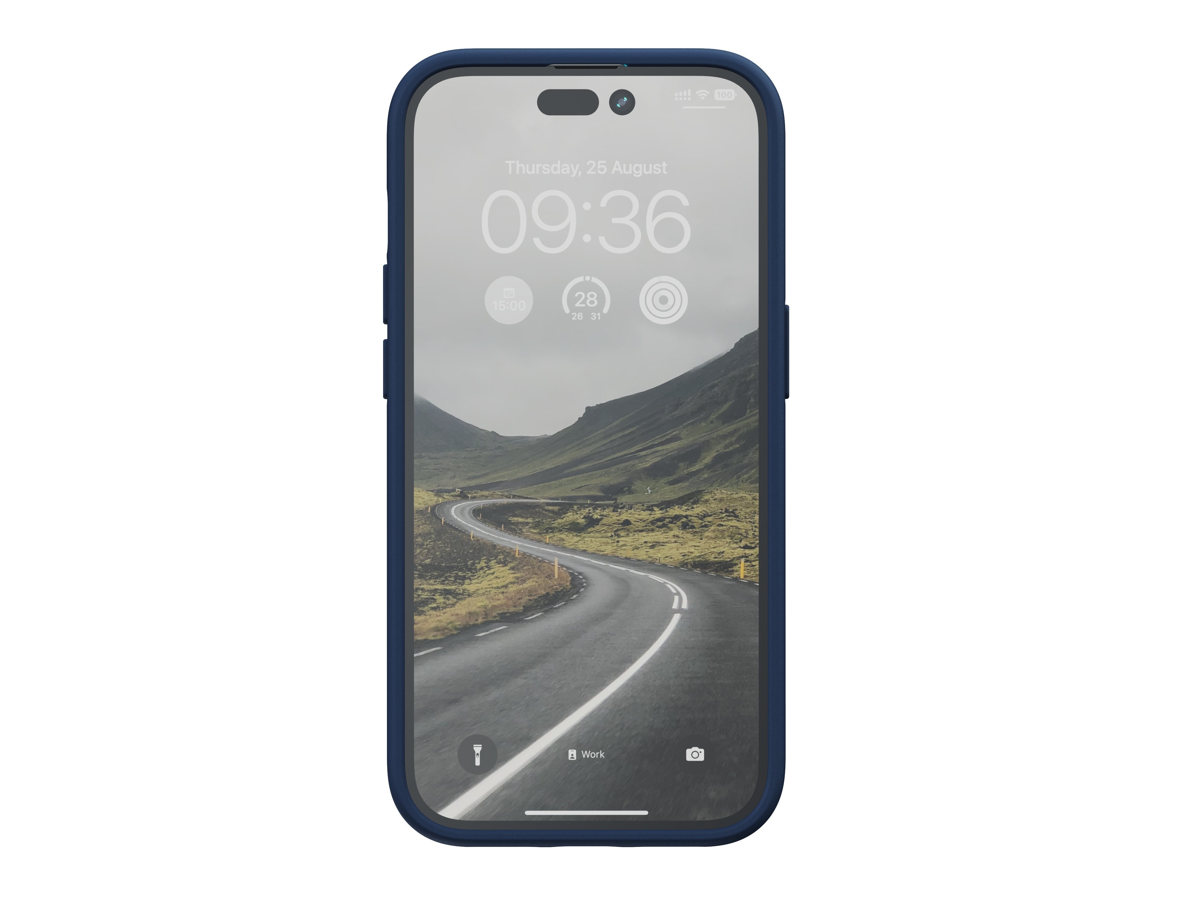 Njord Byelements Salmon Leather Magsafe Case - Iphone 14 Pro -Blue
