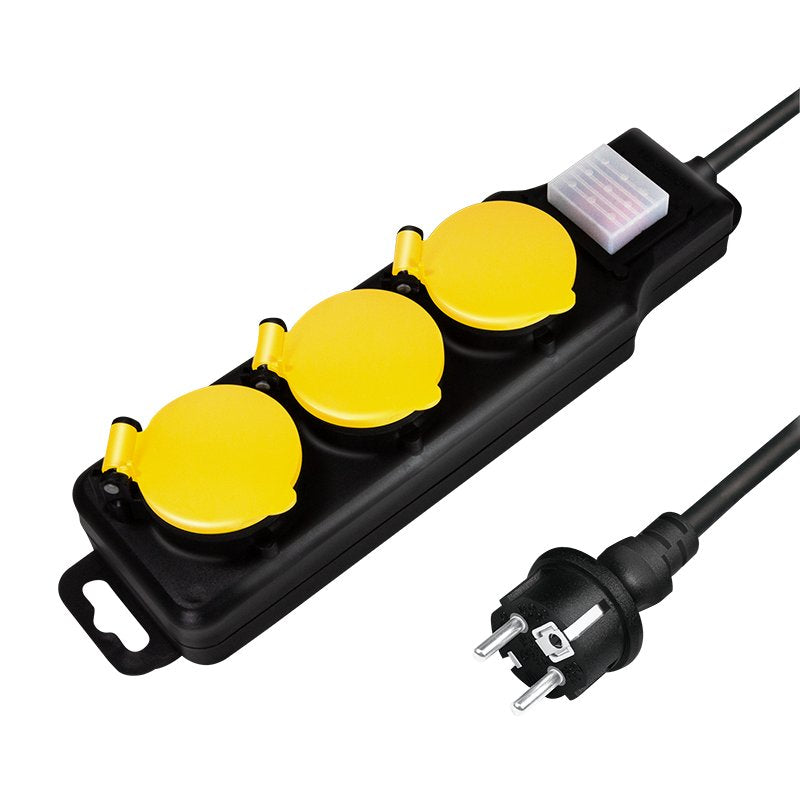 Logilink Regleta De Enchufes Exterior De 3 Tomas , 3xcee 7/3, Con Interruptor Outdoo Cable Textil Logilink