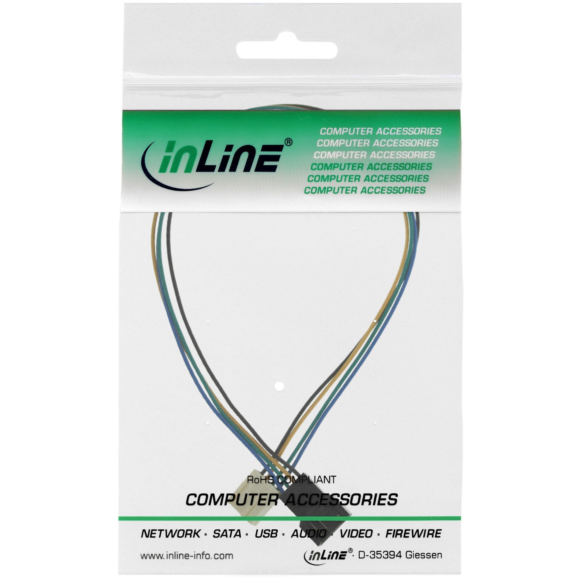 Extensión De Cable De Ventilador Inline Molex De 4 Pines Macho A Hembra De 70 Cm