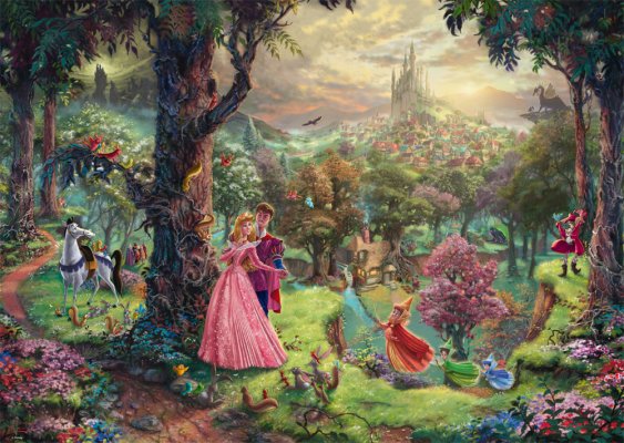 Puzzle Schmidt Games Thomas Kinkade La Bella Durmiente De Disney 59474