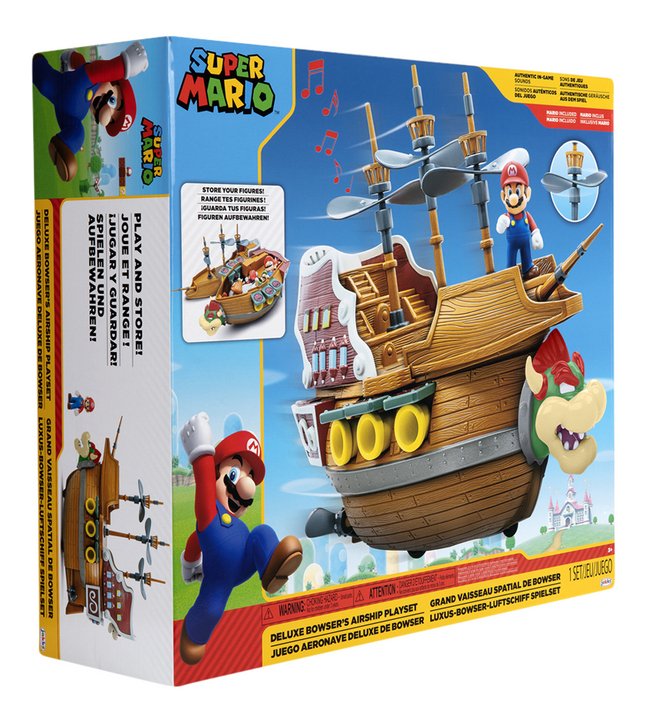 Playset Deluxe Aeronave Bowser Super Mario Nintendo