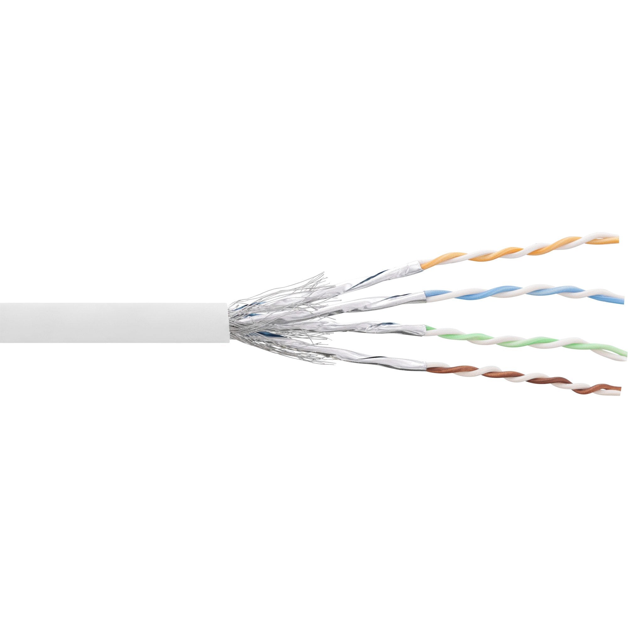 Cable De Red Inline S/Ftp Pimf Cat.6 Blanco Awg27 Pvc Cu 100m