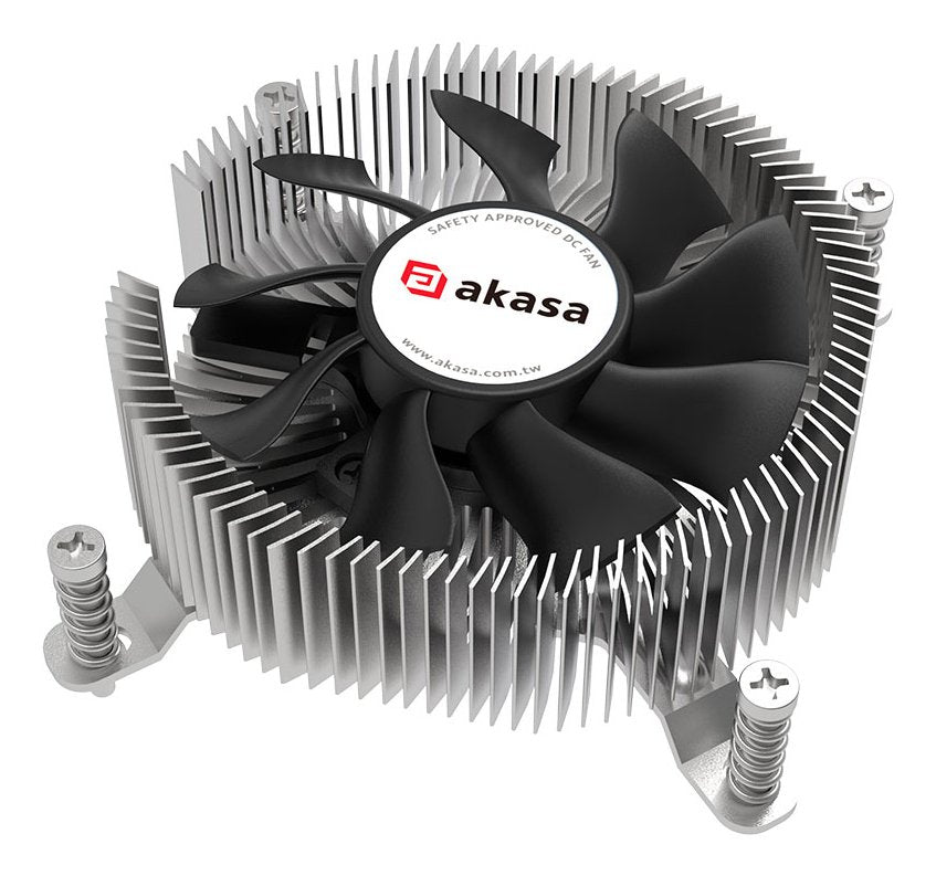 Akasa Ak-Cc6616hp01 Sistema De Refrigeración Para Ordenador Procesador Refrigerador De Aire 7,5 Cm Aluminio, Negro 1 Pieza(S)