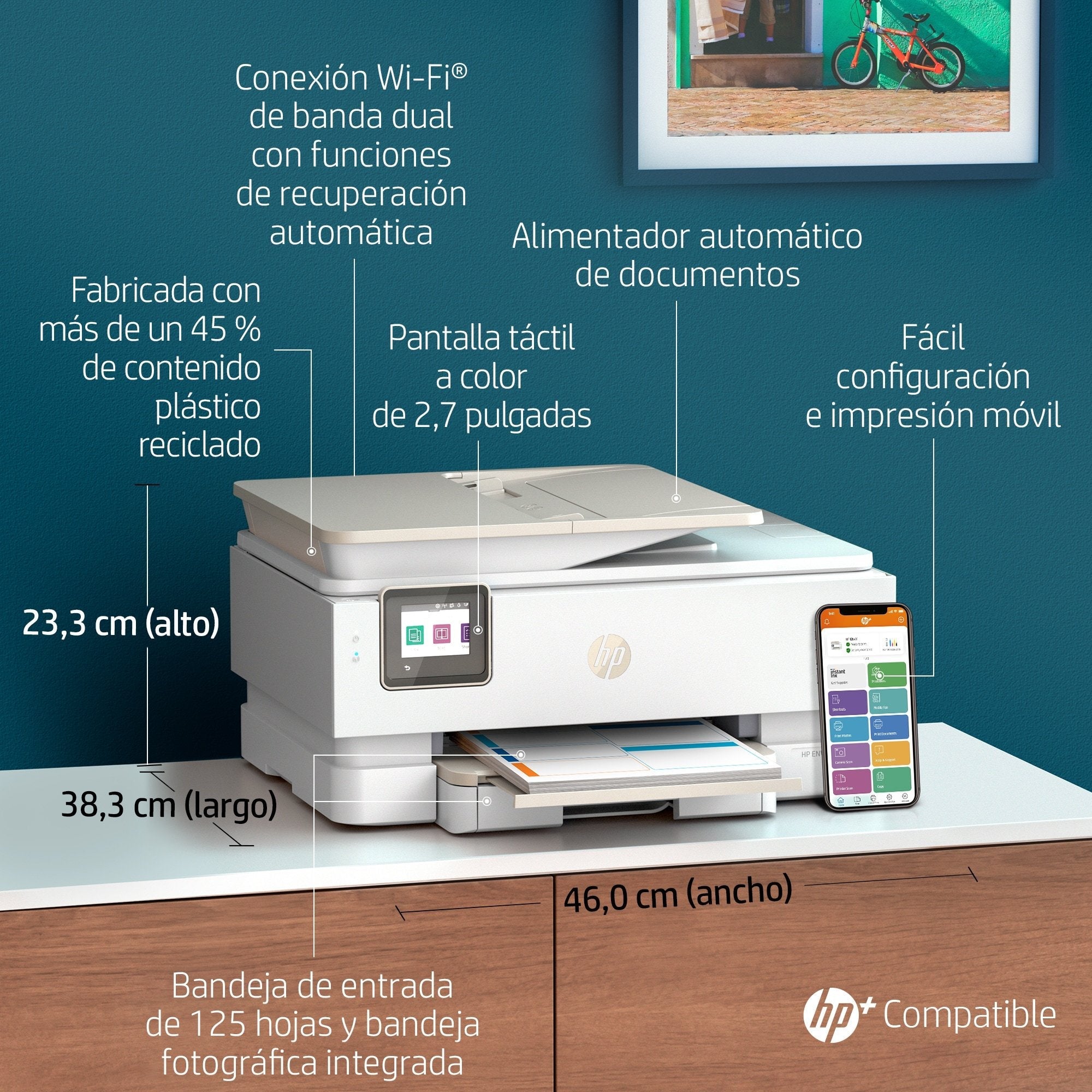 Multifunción Hp Envy Inspire 7920e Wifi Dúplex Blanca Portobello