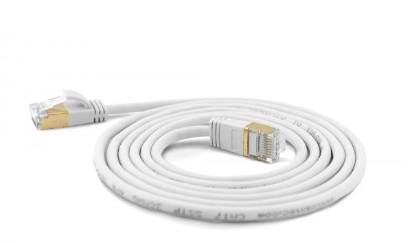 Wantec Cable De Red Smp Cat7 Me. Cat6a D=4mm 5,00m Blanco