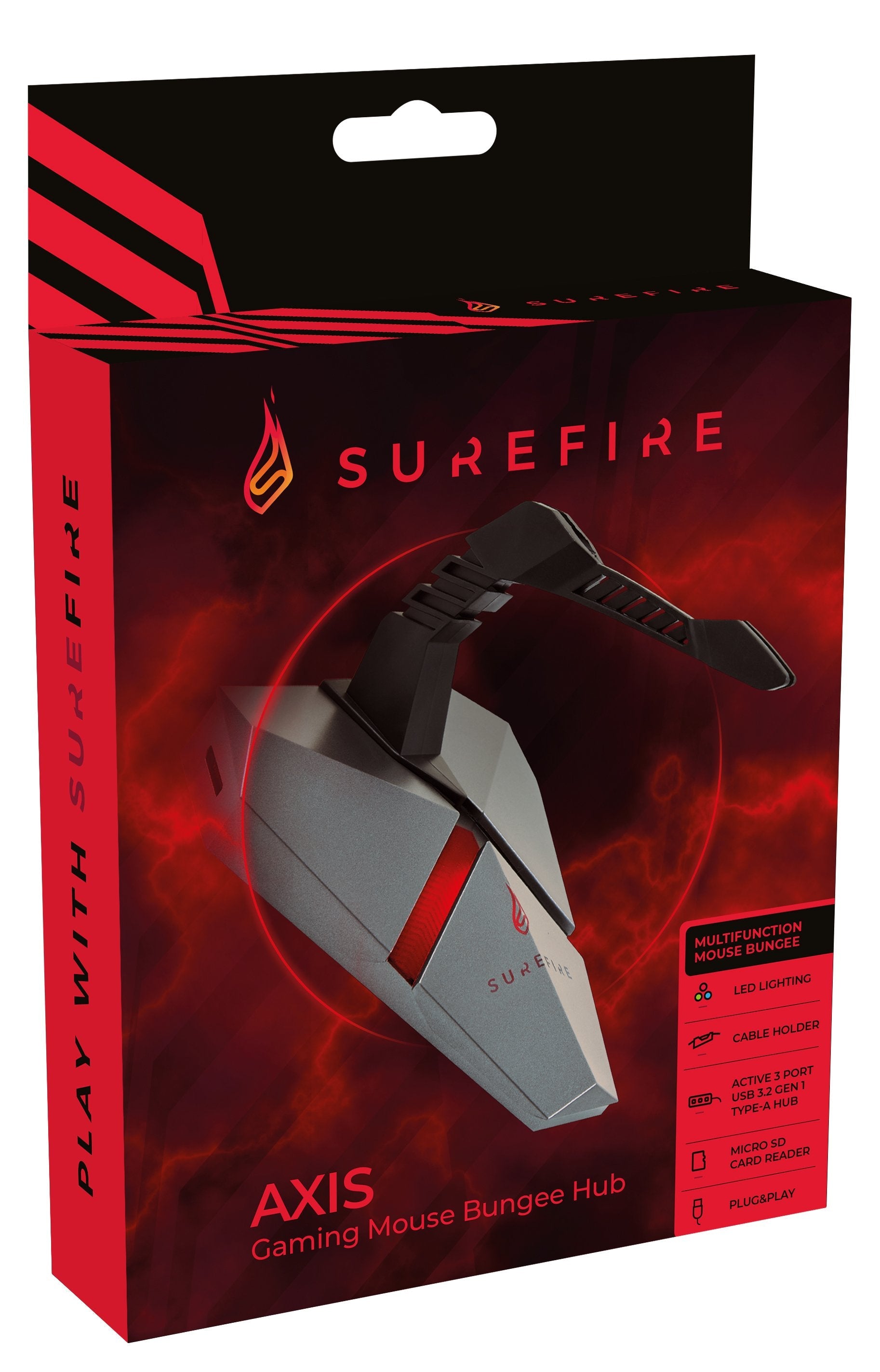 Verbatim Soporte Para El Cable Del Ratón Surefire Gaming Axis Bungee Hub