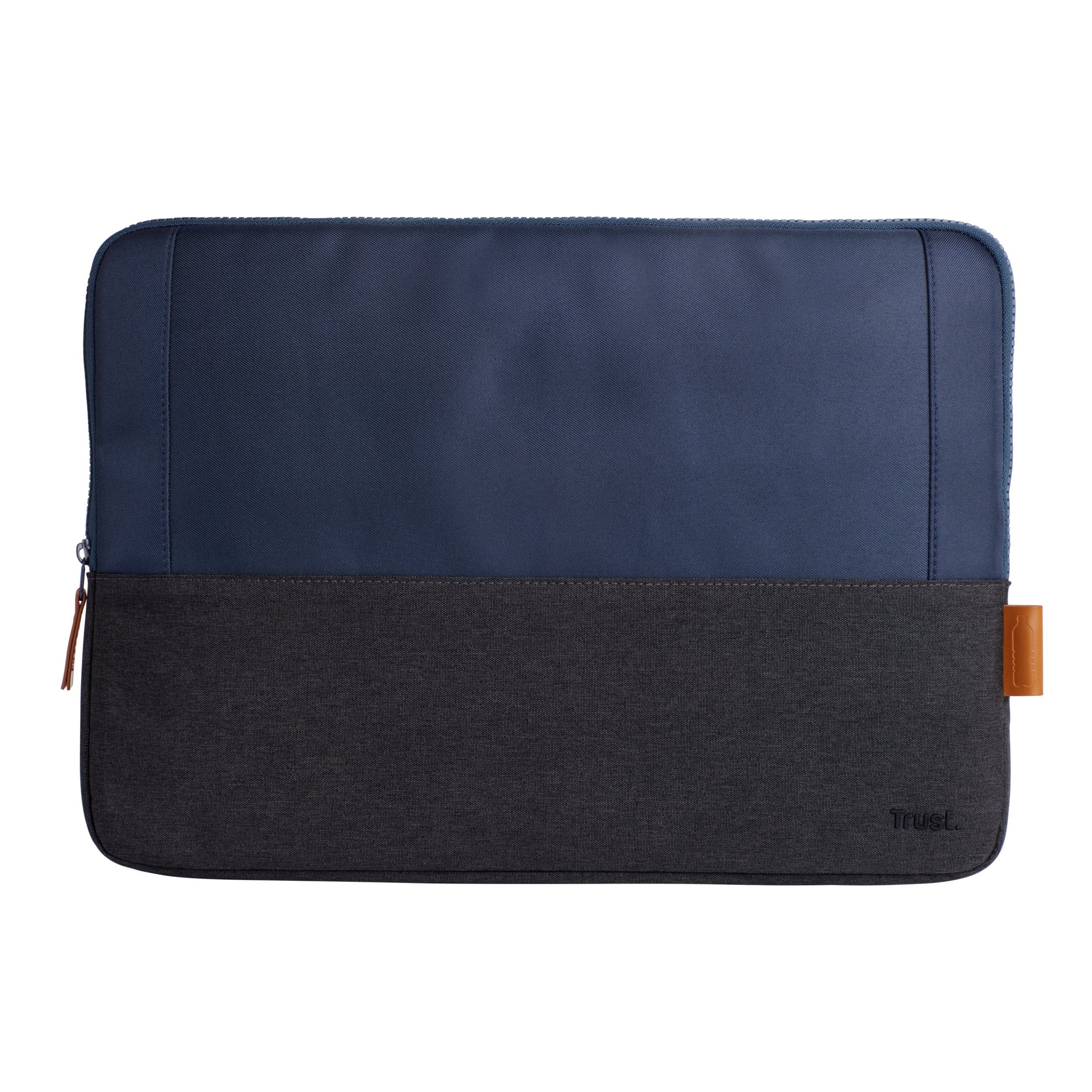 Funda Universal Trust Lisboa 24982 Soft Sleeve Color Negro/Azul Para Tablets/Portátiles Hasta 16