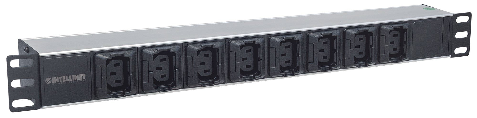EAN 0766623163651 - Intellinet 163651 unidad de distribución de energía (PDU) 8 salidas AC 1U Negro, Plata imagen 2