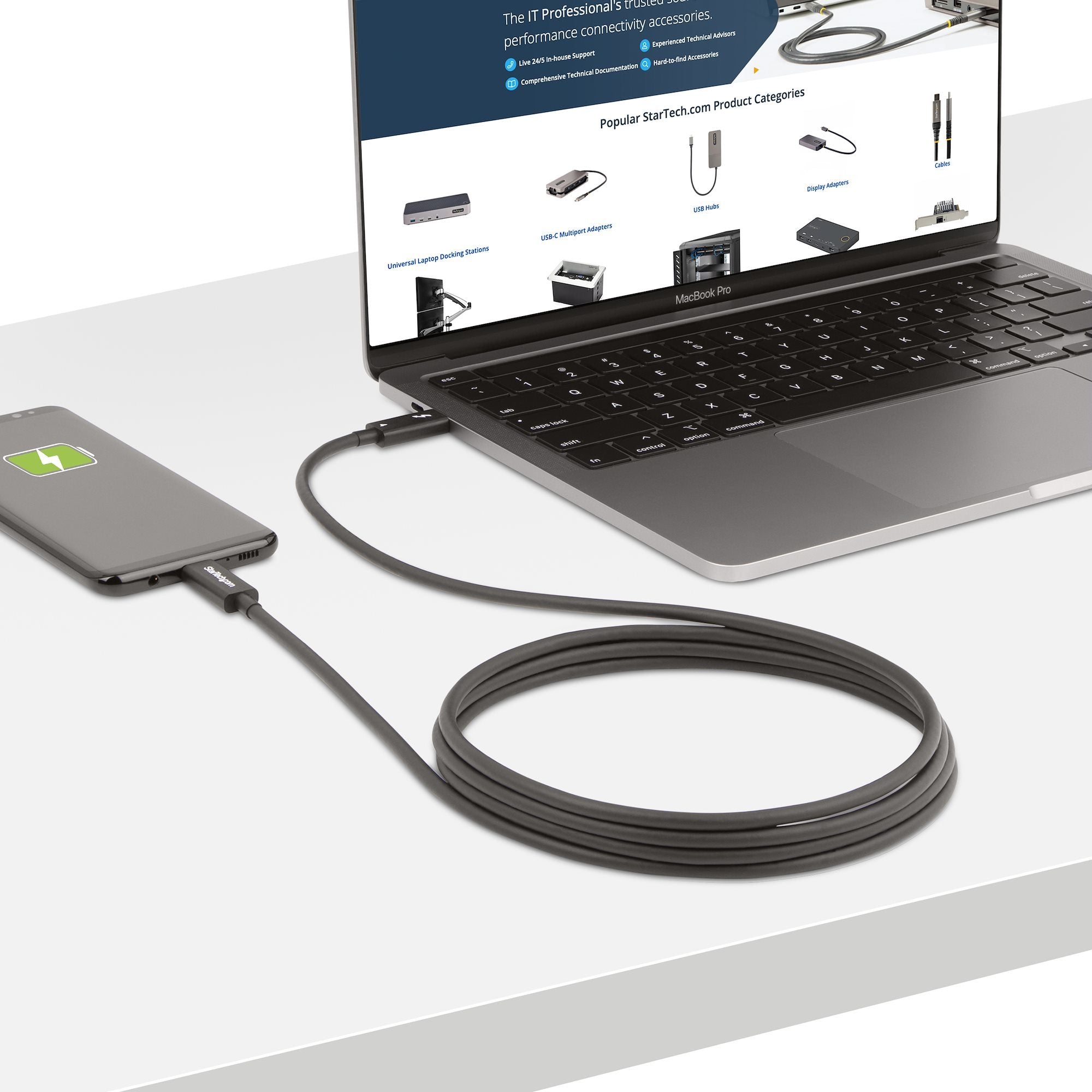EAN 0065030895859 - StarTech.com A40G2MB-TB4-CABLE cable Thunderbolt 2 m 40 Gbit/s Negro imagen 9