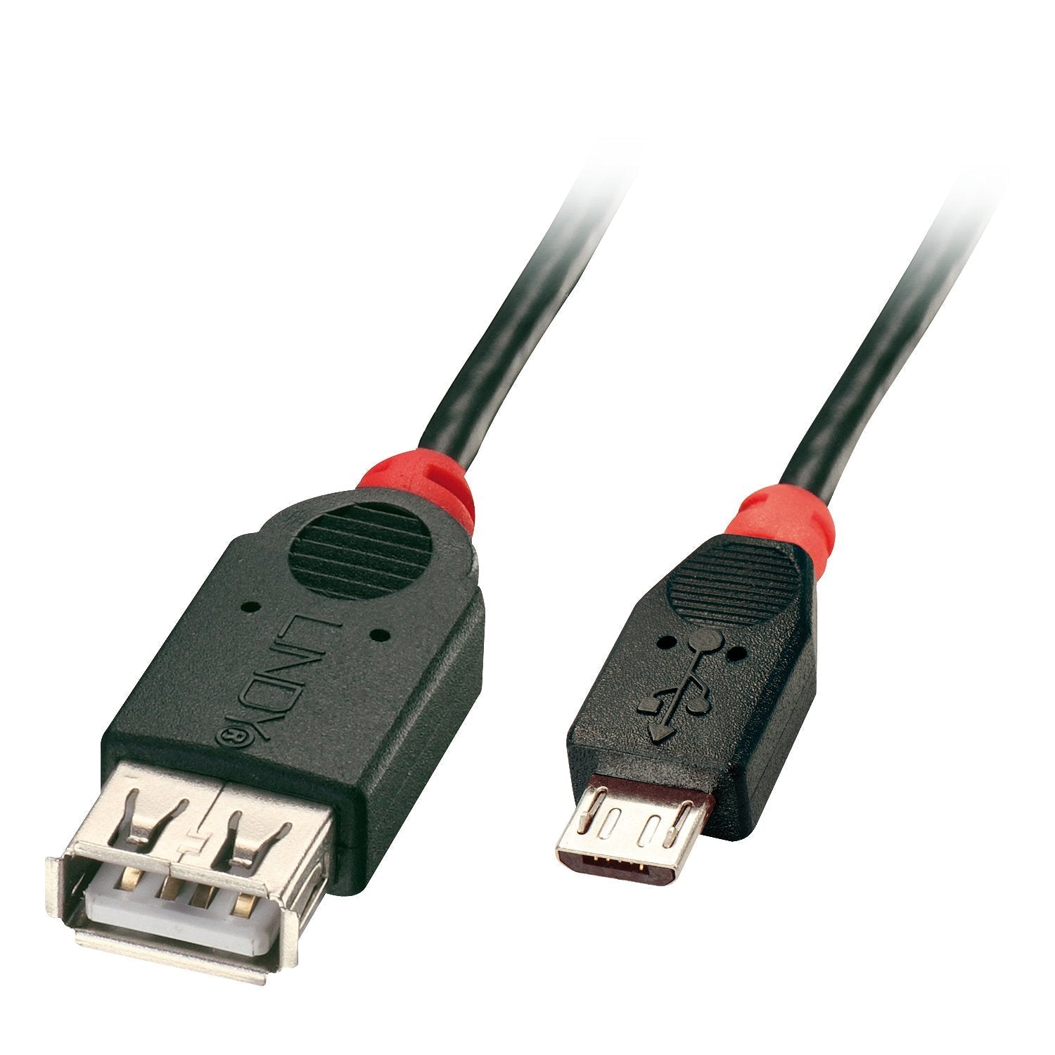 Cable Lindy Usb 2.0 Tipo Micro-B / Am / F Otg 0.5m
