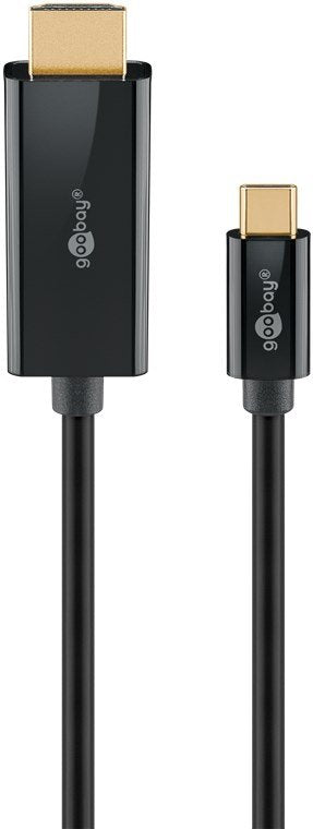 EAN 4040849756979 - Goobay 75697 adaptador de cable de vídeo 2 m USB Tipo C HDMI Negro imagen 1