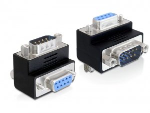 Delock Adaptador Sub-D 9 Pin Macho > Hembra 90° Angular