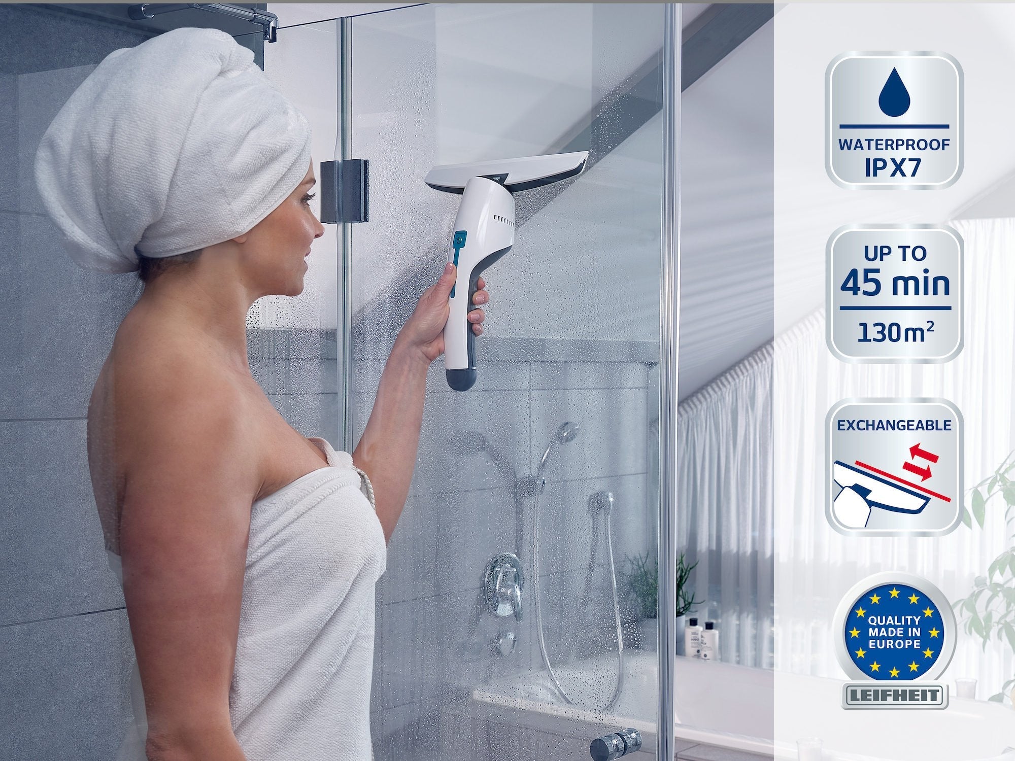 Aspirador  Leifheit Nemo De Ventanas Blanco 51035