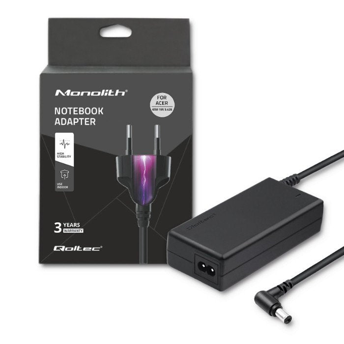 EAN 5901878511153 - Qoltec 51115 adaptador e inversor de corriente Interior 65 W Negro imagen 3