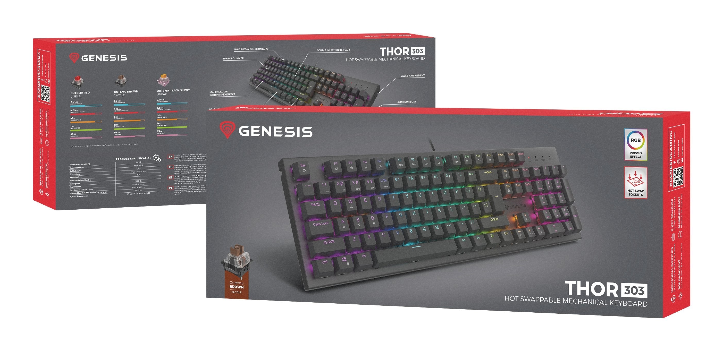 EAN 5901969444599 - GENESIS Thor 303 teclado Juego USB QWERTZ Alemán Negro imagen 9