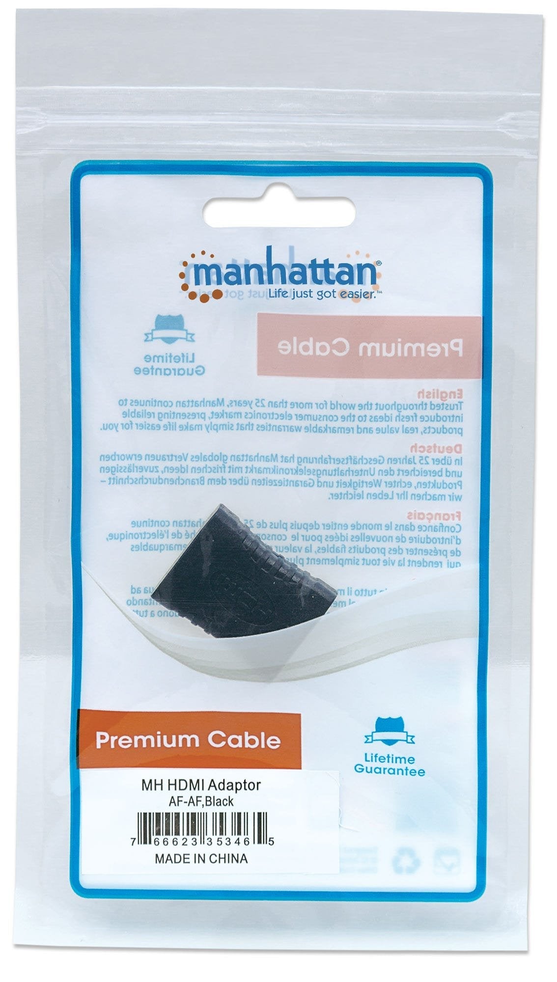 Manhattan Adaptador Hdmi A Hembra A A Hembra, Conexión Recta