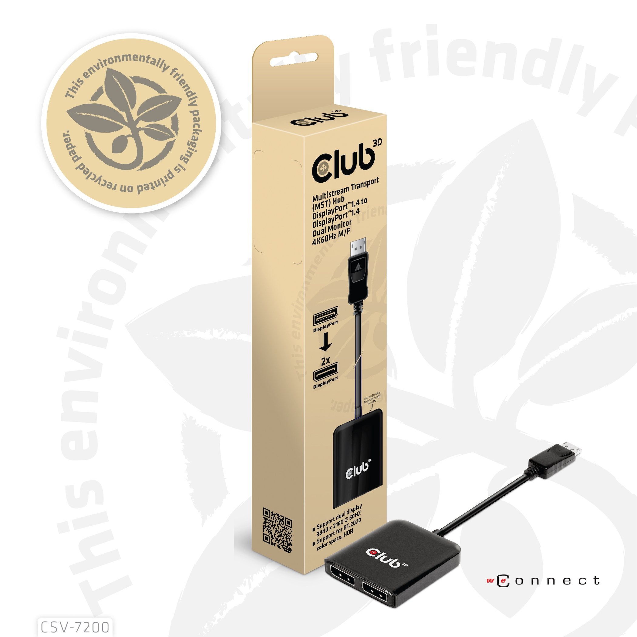 EAN 8719214471927 - CLUB3D Multi Stream Transport (MST) Hub DisplayPort 2x DisplayPort imagen 12