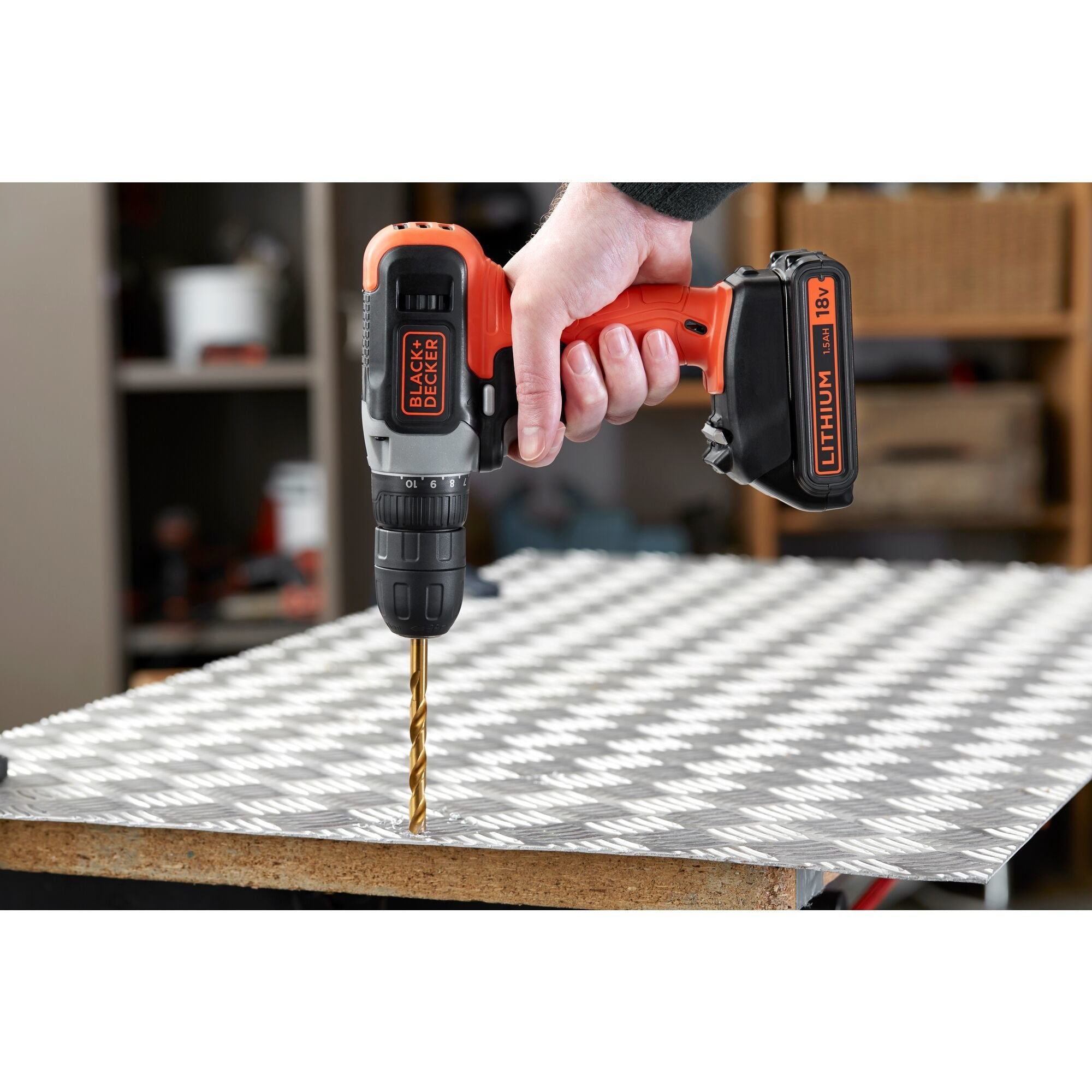 Negro+Decker Taladro/Atornillador Inalámbricobcd001c1, 18volt Bcd001c1