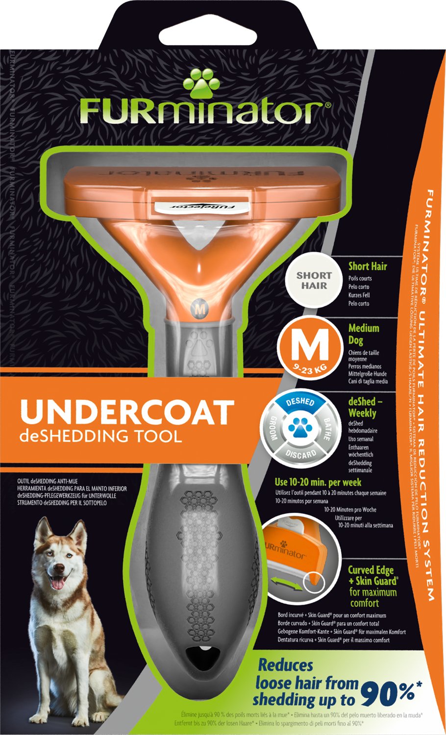 EAN 4048422151388 - FURminator FUR151388 cepillo y peine para mascota Gris, Naranja Perro Cepillo para eliminar pelaje imagen 4