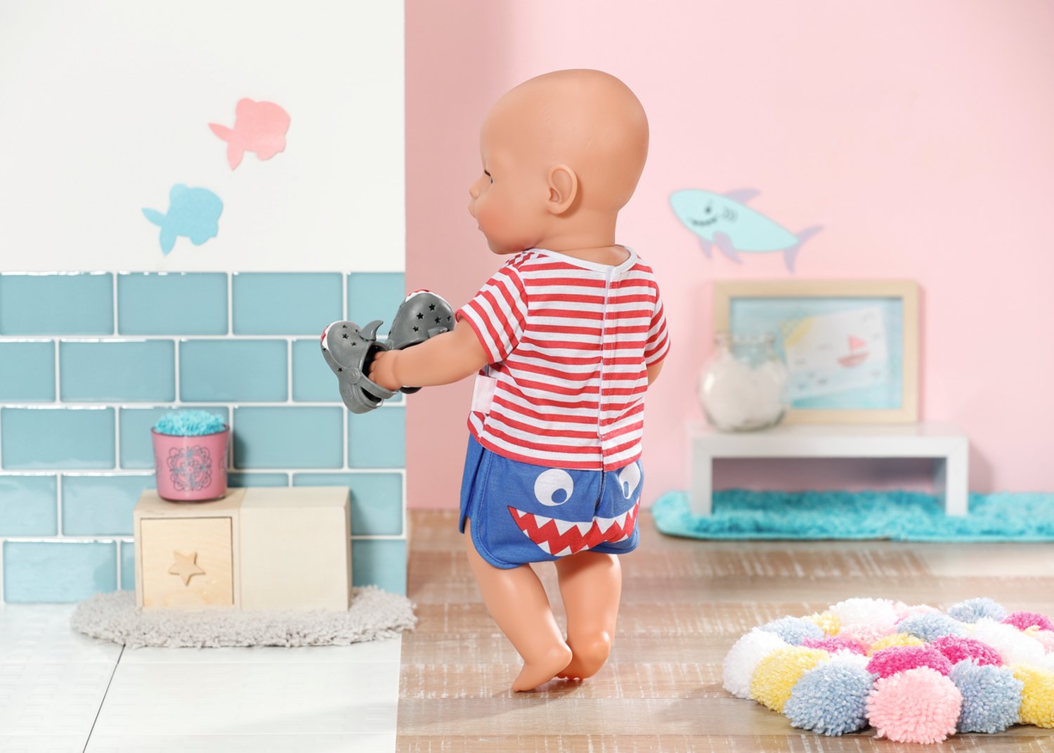 Zapf Creation Baby Born Bath Pyjamas Wshoes Blue 43cm Pijama De Muñeca 834268