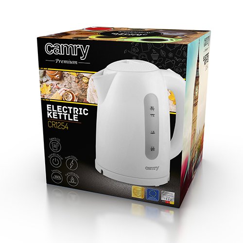 Adler Cr 1254w Tetera Eléctrica 1,7 L Blanco 2200 W
