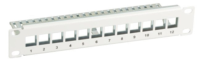 10" Verteilerfeld 12x Keystone, Grau