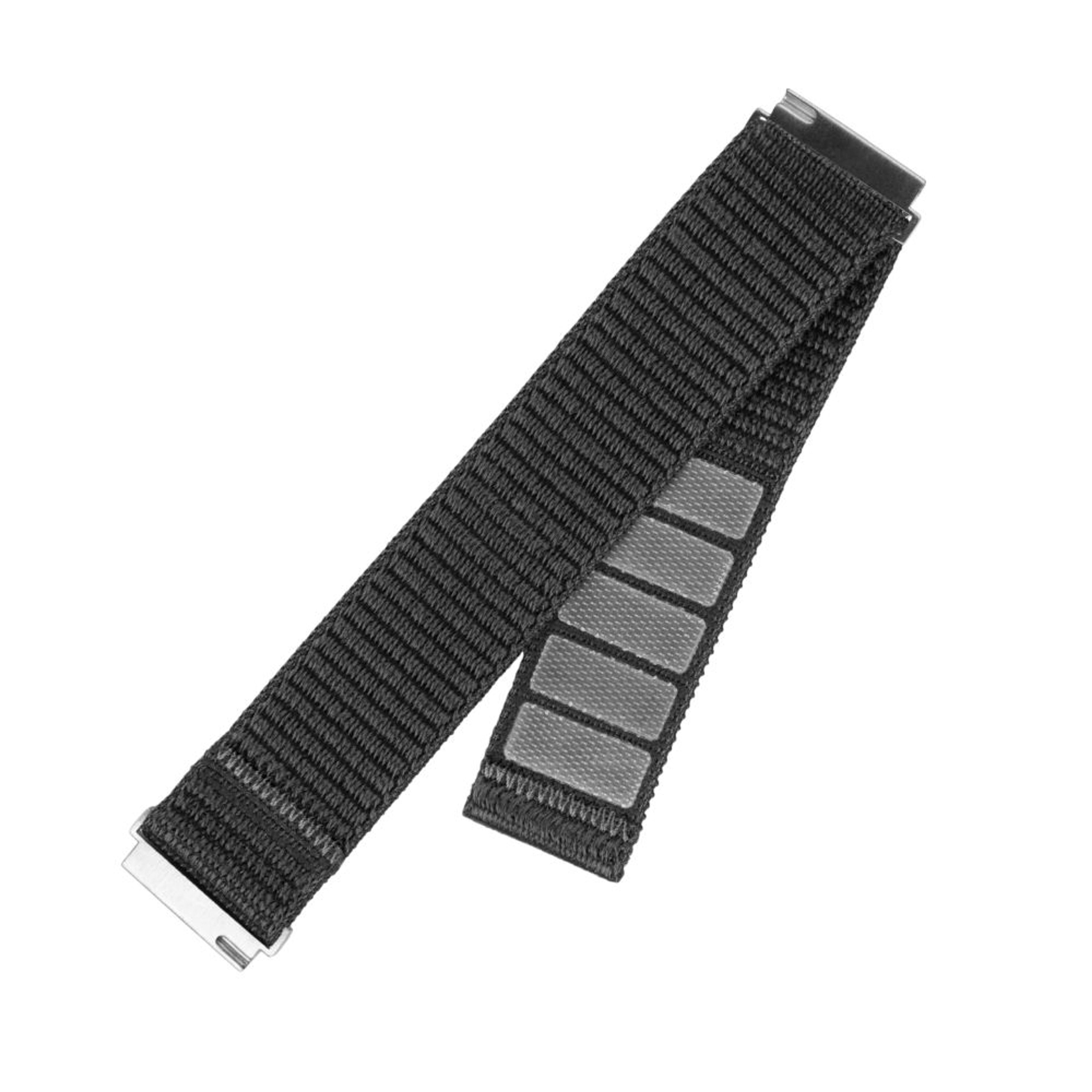 Fixed Nylon Sporty Strap With Quick Release 22mm For Smartwatch, Dark Gray