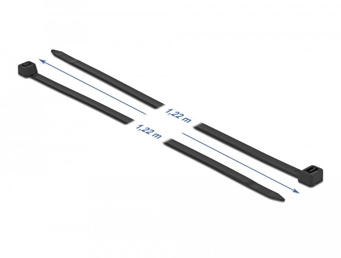 Delock 19564 Sujetacables Resistente A Los Rayos Uv La 1220 X An 9,0 Mm Negro, 10 Piezas