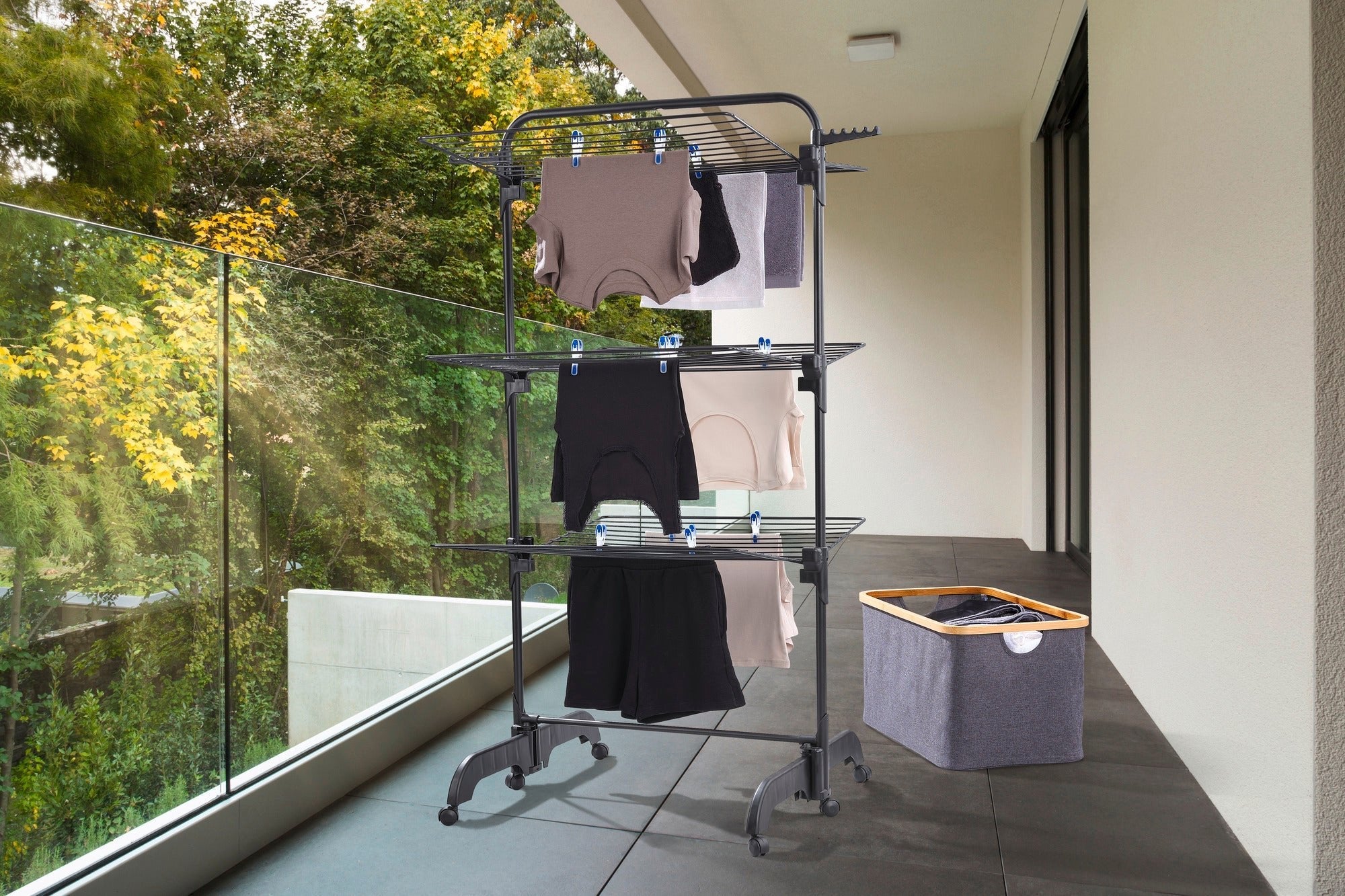 EAN 4006501816917 - Leifheit Seaford Tendedero de ropa Negro imagen 3