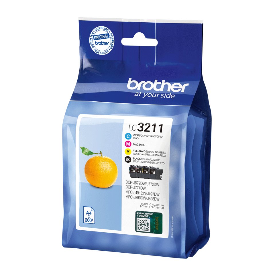 Tinta Original Brother Lc-3211val Multipack Cian Magenta Amarillo Negro